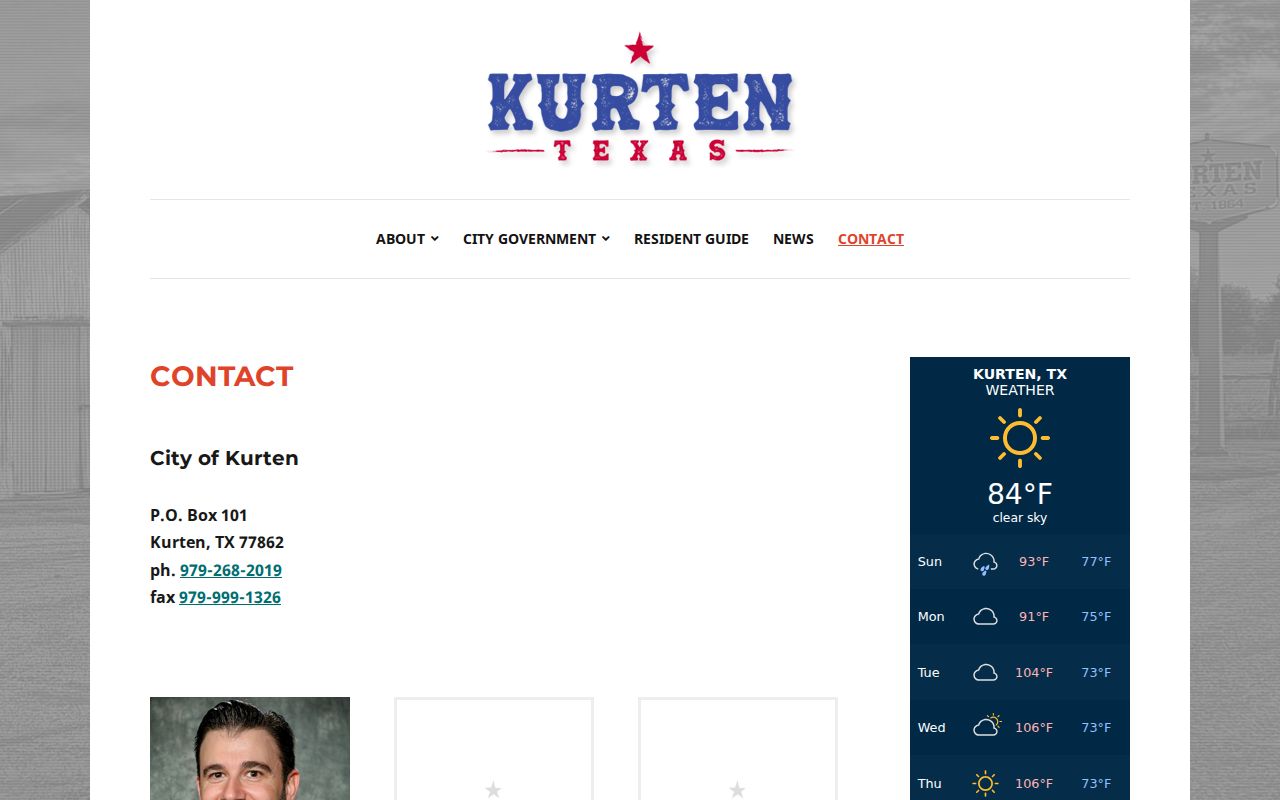 Kurten criminal history official town contact information